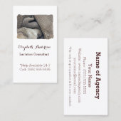 授乳期のコンサルタントの母乳で育てるベビー象 名刺 (正面/裏面)