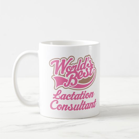 授乳期のコンサルタント(世界のベスト)のマグ コーヒーマグカップ (左)
