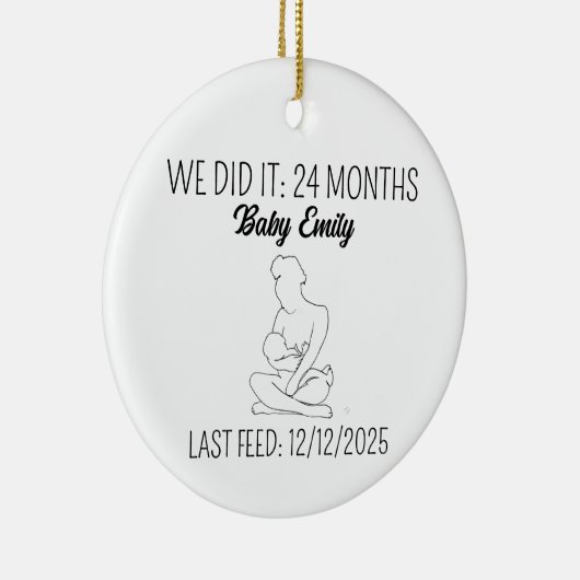 授乳母のための授乳マイルストギフト セラミックオーナメント (右)