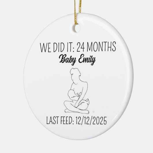 授乳母のための授乳マイルストギフト セラミックオーナメント (左)