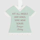 授乳用スクラブパーソナライズされたトップクリスマスオーナメント オーナメント (正面)