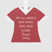 授乳用パーソナライズされたスクラブトップクリスマスオーナメント オーナメント (裏面)