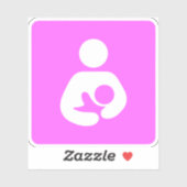 授乳/授乳シンボル（ピンク） シール (シート)