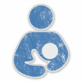 授乳/授乳シンボル(青動揺して) シール (正面)