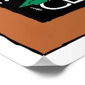 授業の初日シンボルや象徴学生芸術 – 緑 ポスター (角)