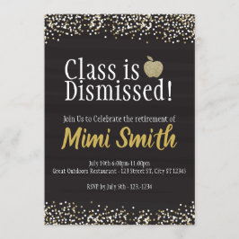 授業は終了 教師の引退 招待状