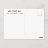 授業を歓迎する ポストカード (裏面)