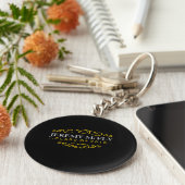 授業パーソナライズされた卒業 キーホルダー (側面)