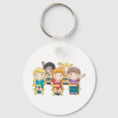 授業中の生徒 キーホルダー (正面)