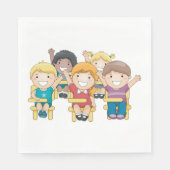 授業中の生徒 スタンダードランチョンナプキン (正面)