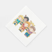 授業中の生徒 スタンダードランチョンナプキン (角)