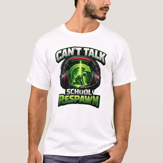 授業中は無視 リスポーン スクール ゲーマーのバラエティギフト Tシャツ (正面)