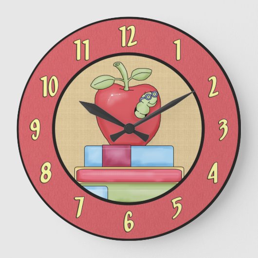 授業日の柱時計 ラージ壁時計 (正面)