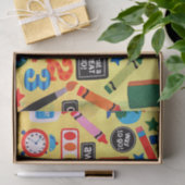 授業日の生地のプリント 薄葉紙 (ギフト)