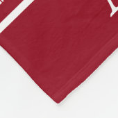 授業日の赤と白のカチカチ音をたてるストライプ フリースブランケット (角)