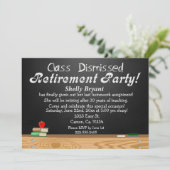 授業終了 チャークボード教師引退 招待状 (スタンド正面)