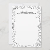 授業終了 学校教師退職パーティー 招待状 (裏面)