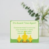 授賞式またはパーティー 招待状 (スタンド正面)