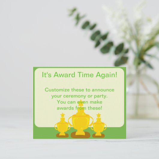 授賞式またはパーティー 招待状 (スタンド正面)