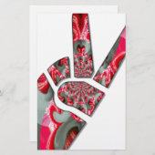 掌の力: 2本指のサイン 便箋 (正面/裏面)