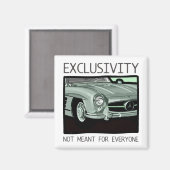 排他性と富 – 古いガールウィングクラシック車 マグネット (正面/裏面)