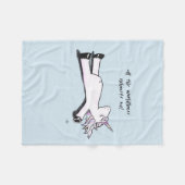 排出されたユニコーン フリースブランケット (正面(横))