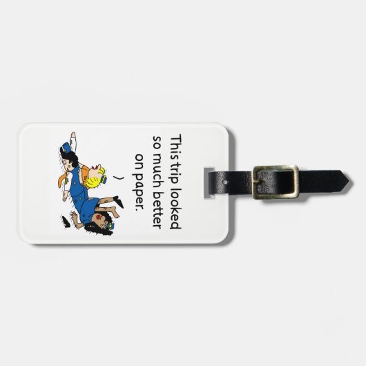 排出された搭乗員の荷物のラベル ラゲッジタグ (正面横)