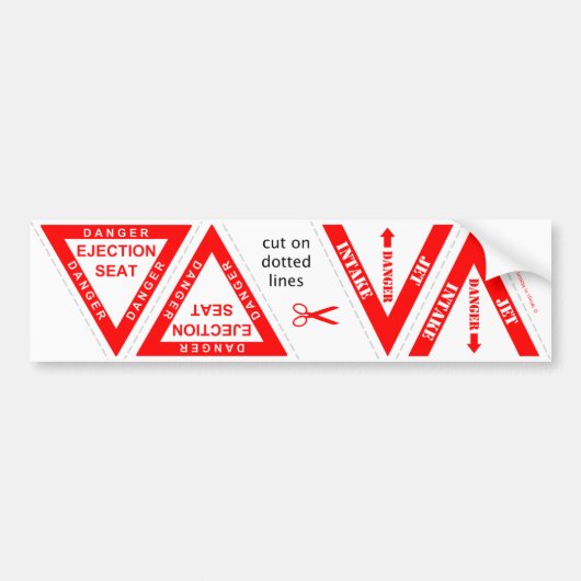 排出/ジェット取り込みシール バンパーステッカー (正面)