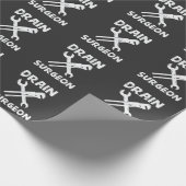 排水外科医おもしろい配管工の夫 ラッピングペーパー (角)