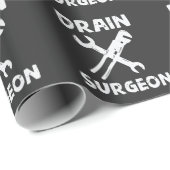 排水外科医おもしろい配管工の夫 ラッピングペーパー (ロールコーナー)