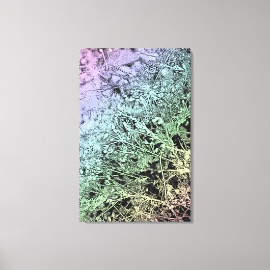 排水溝の雑草 キャンバスプリント (正面)