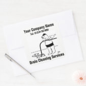 排液クリーニングサービス漫画のシール スクエアシール (封筒)