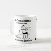 排液クリーニングサービス漫画のマグカップ コーヒーマグカップ (正面左)