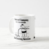 排液クリーニングサービス漫画のマグカップ コーヒーマグカップ (正面左)