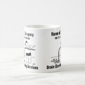 排液クリーニングサービス漫画のマグカップ コーヒーマグカップ (中央)