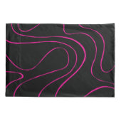 排紙と流れ2 – マゼンタとブラック 枕カバー (裏面-左)