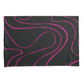 排紙と流れ2 – マゼンタとブラック 枕カバー (正面右)