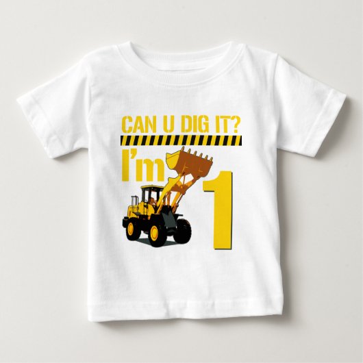 掘ってもいい？私は1歳 ベビーTシャツ (正面)