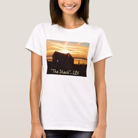 掘っ建て小屋を救って下さい!  女性Tシャツ Tシャツ (正面)