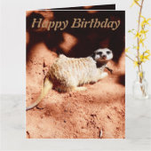 掘りおもしろいメルカト・ジャンボ誕生日・カード カード (黄色い花)