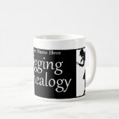 掘りパーソナライズされた系図学マグカップ コーヒーマグカップ (正面右)