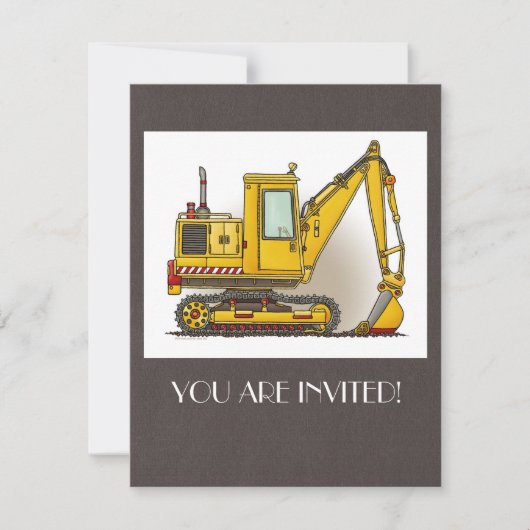 掘り取りショベル 招待状 (正面)