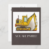 掘り取りショベル 招待状 (正面/裏面)