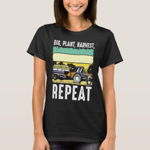 掘り植物収穫繰り返しI農業農家3 Tシャツ