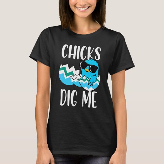 掘り雛ハッピーイースター日 Tシャツ (正面)