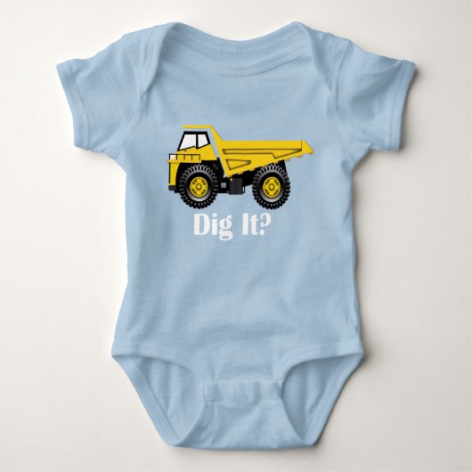 掘る？-ベビージャージーボディースーツ ベビーボディスーツ (正面)
