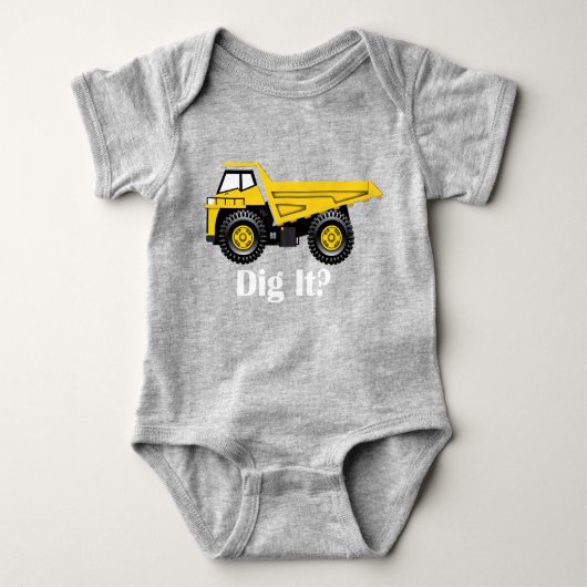 掘る？-ベビージャージーボディースーツ ベビーボディスーツ (正面)
