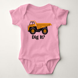 掘る？-ベビージャージーボディスーツ ベビーボディスーツ