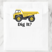 掘る？ – 矩形ステッカー、光沢 長方形シール (バッグ)