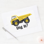 掘る？ – 矩形ステッカー、光沢 長方形シール (封筒)